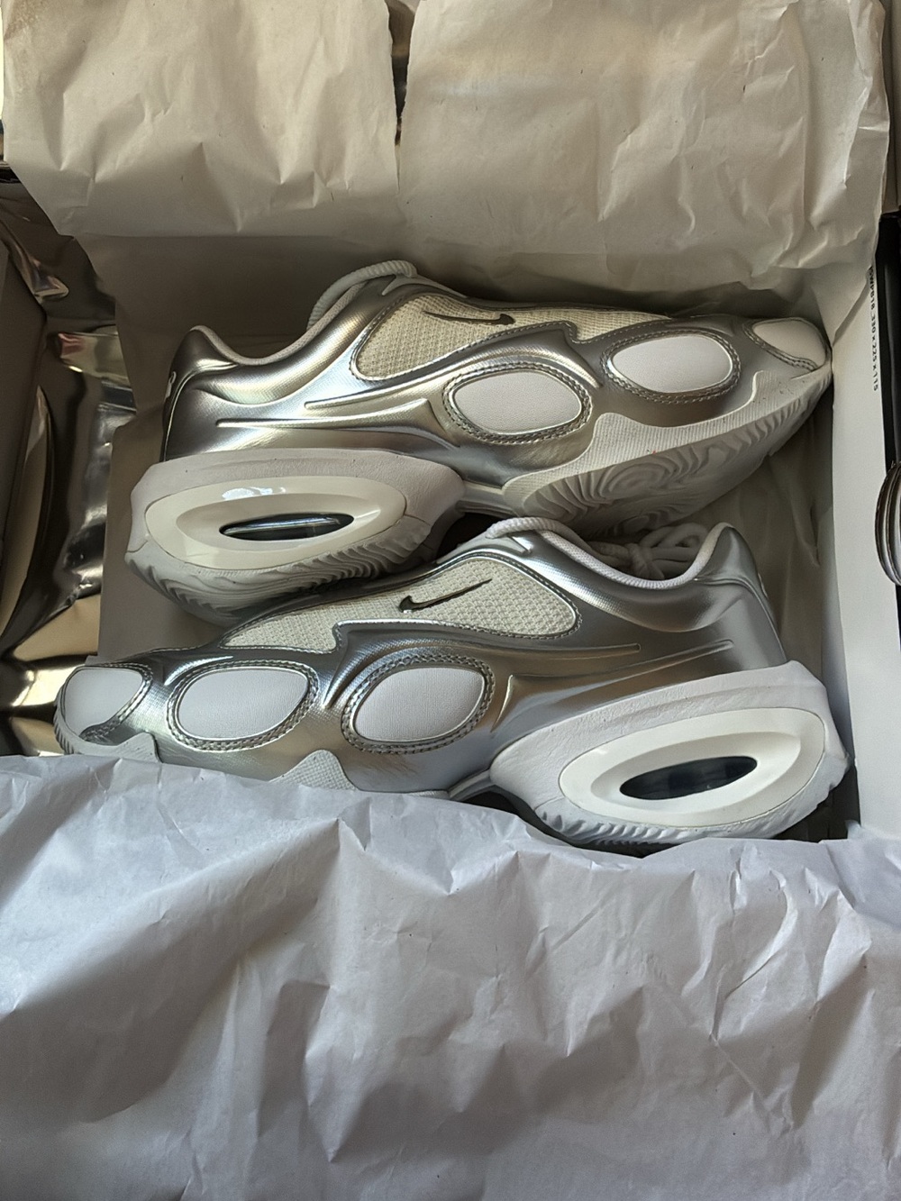 Nike Air Max Muse Silver Metallic White Sneakers